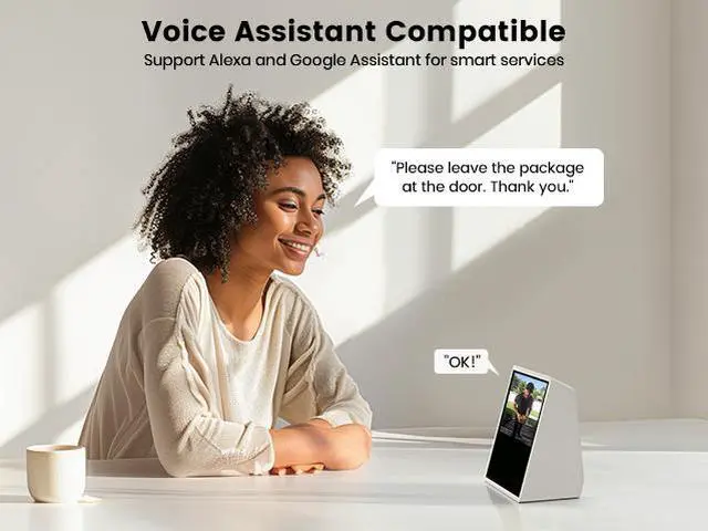 Alt view image 7 of 7 - Aosu Wireless Doorbell SE (V8E), 2K QHD Resolution, 2.4 GHz WiFi, Head-to-Toe View, Preset Replies & Voice changing, Package Detection, Reduces False Alerts, Work with Alexa & Google Assistant