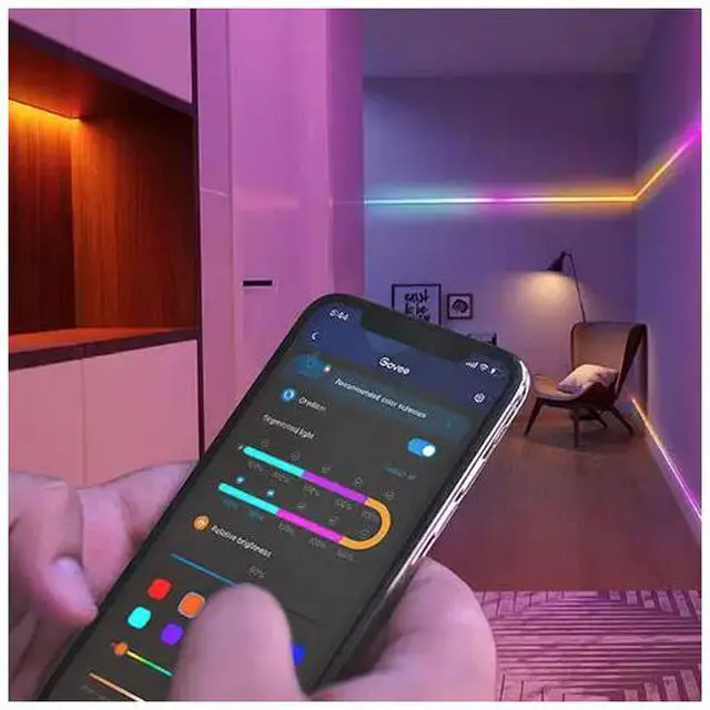 Alt view image 3 of 4 - Govee RGBIC Pro Indoor Wi-Fi LED Strip Lights - 24.6ft