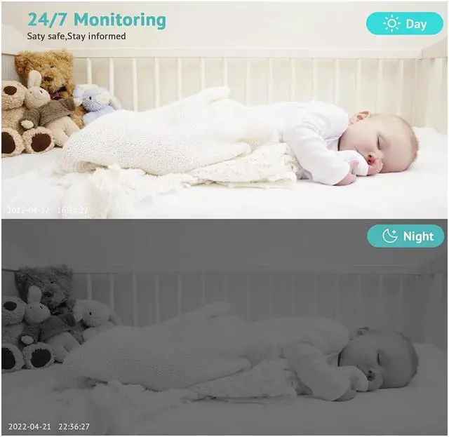 Alt view image 4 of 8 - LaView 4MP Cameras for Home Security 2pcs,white, Mini Indoor Security Camera Wired, Baby Monitor with Clear Night Vision,24/7 Live Video,Motion Detection,2 Way Audio,US Cloud/SD Card Storage,Compatible with Alexa