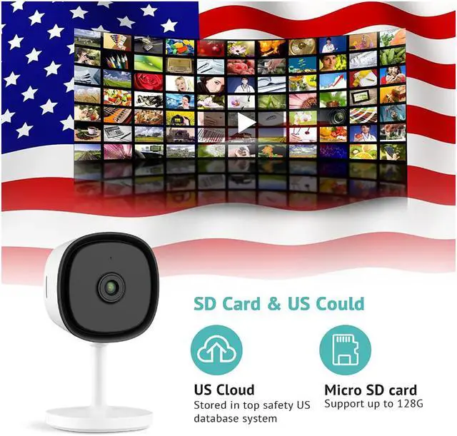 Alt view image 5 of 8 - LaView 4MP Cameras for Home Security 2pcs,white, Mini Indoor Security Camera Wired, Baby Monitor with Clear Night Vision,24/7 Live Video,Motion Detection,2 Way Audio,US Cloud/SD Card Storage,Compatible with Alexa