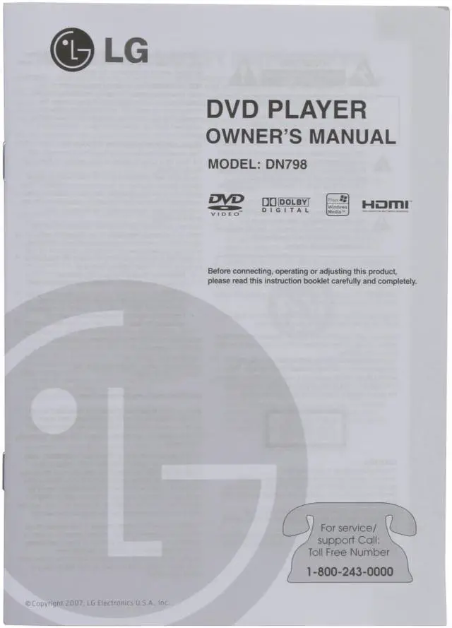 Alt view image 10 of 11 - LG DVD Player DN798