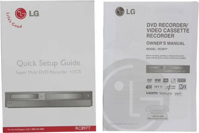 Alt view image 10 of 11 - LG DVD Recorder & VCR Combo RC897T