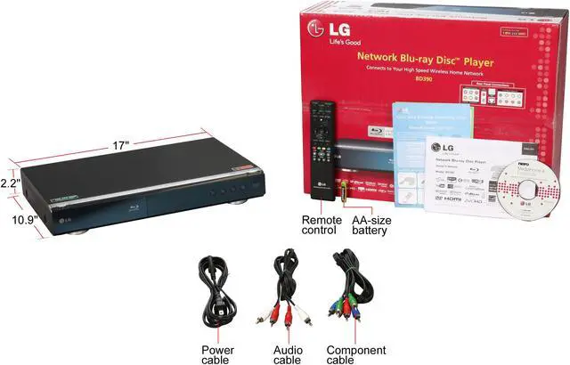 Alt view image 5 of 5 - LG Blu-ray Player BD390