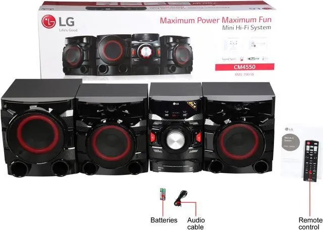 Alt view image 14 of 14 - LG Electronics CM4550 700W 2.1ch Mini Shelf System with Built-in Subwoofer and Bluetooth