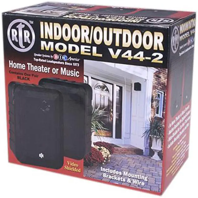 Alt view image 4 of 4 - BIC America RtR V44-2 Shielded Indoor/Outdoor Speakers, Pair, Black