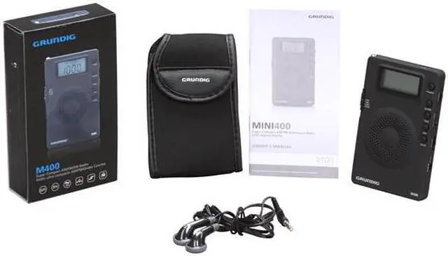 Alt view image 7 of 7 - eton Super Compact AM/FM Shortwave Portable Radio Grundig MINI 400 - Black
