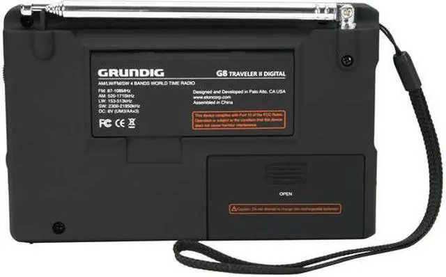 Radio-réveil Portable Grundig G8 Traveler II – AM/FM/LW/SW, ATS, Eton