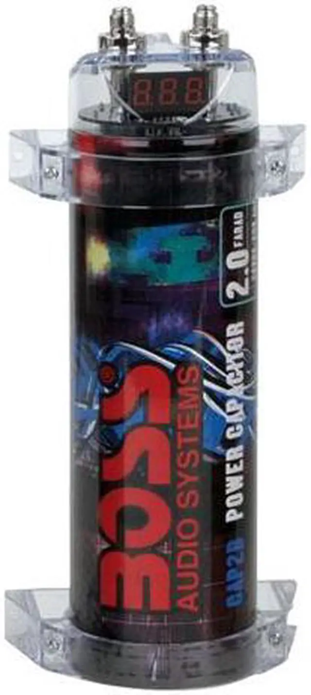 Main image of Black Finish 2 Farad Capacitor w/ Digital Voltage Display