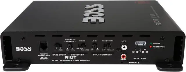 Alt view image 2 of 4 - Boss Audio R1100M 1100W Max Class A/B Riot Series Monoblock Car Amplifier