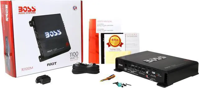 Alt view image 4 of 4 - Boss Audio R1100M 1100W Max Class A/B Riot Series Monoblock Car Amplifier