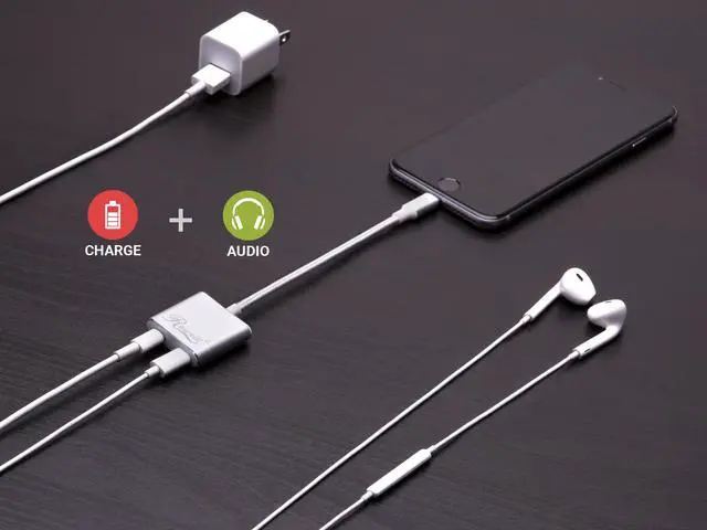 Alt view image 8 of 8 - Rosewill RCW-905R Lightning Splitter Adapter, Splitter Dual Lightning Ports, iPhone Audio and Power Lighting Cable, Lightning Audio + Charge Adapter for iPhone X iPhone 8 iPhone 7 Plus iPhone 7 iOS 10 & iOS11