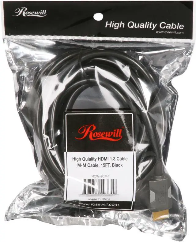 Alt view image 3 of 3 - Rosewill - HDMI to HDMI Cable - 15 FEET