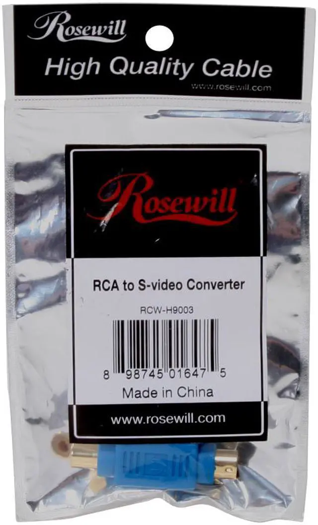 Alt view image 4 of 4 - Rosewill - Bi-Directional RCA Female to S-Video Male Adapter