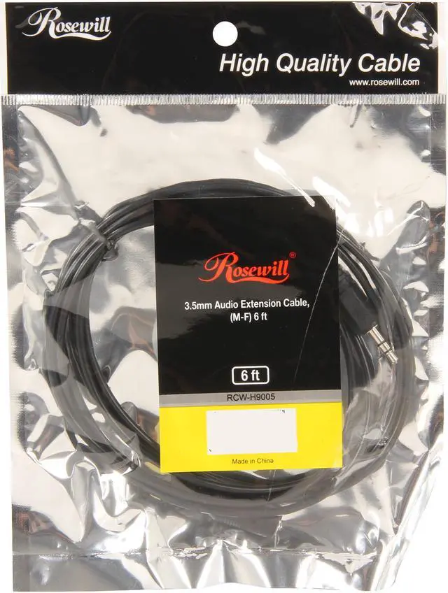 Alt view image 3 of 3 - Rosewill - 3.5mm Audio Extension Cable - 6 FEET