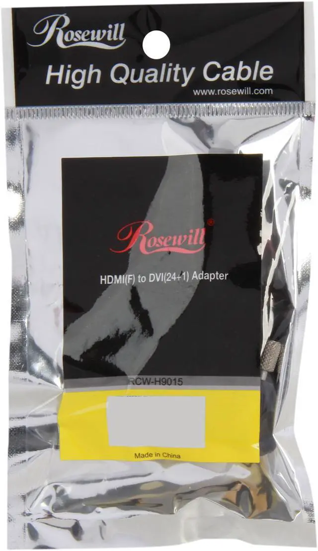 Alt view image 6 of 6 - Rosewill RCW-H9015 DVI-D (24+1) to HDMI Adapter