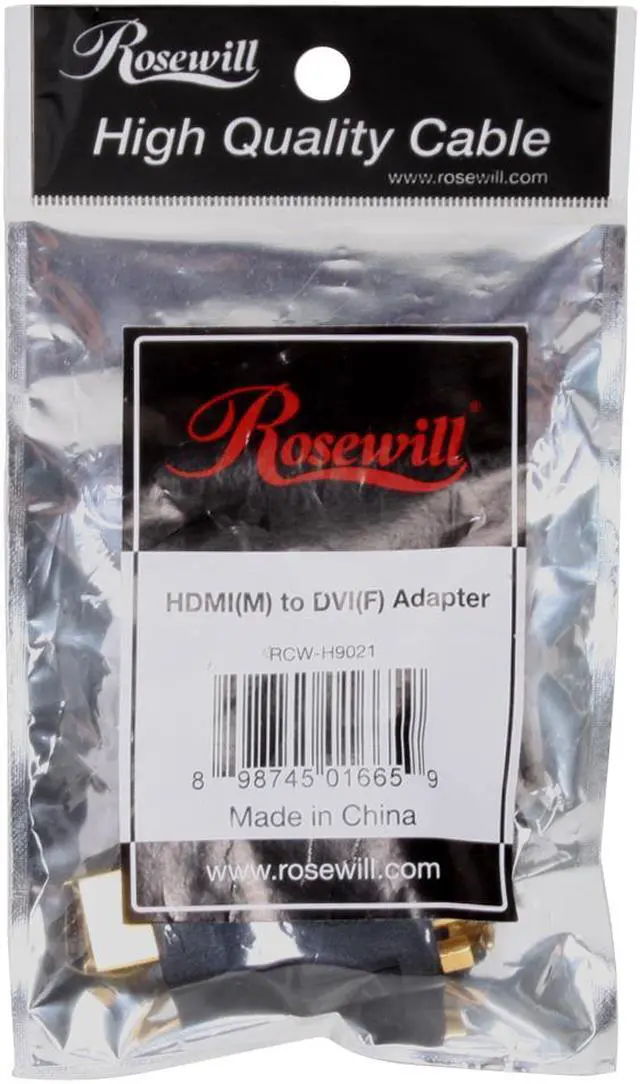 Alt view image 4 of 4 - Rosewill RCW-H9021 - DVI Female to HDMI Male Adapter