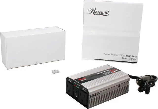 Alt view image 6 of 6 - Rosewill RCP-511A 200W DC To AC Power Inverter
