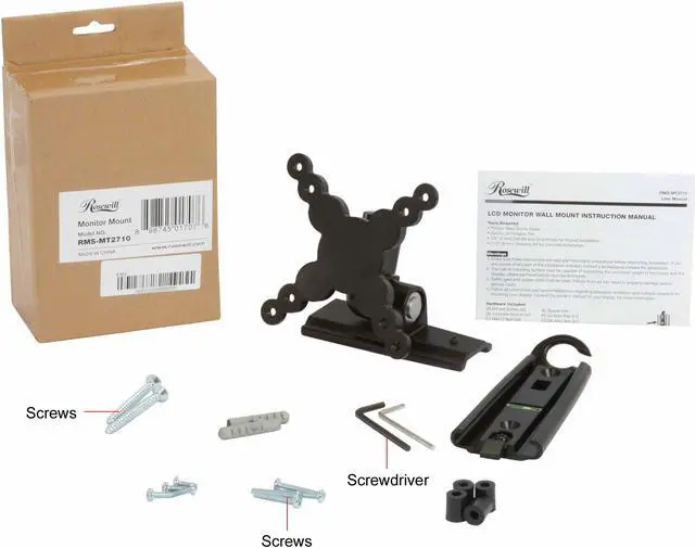 Alt view image 4 of 4 - Rosewill RMS-MT2710 Black 13" - 24" Tilt Wall Mount