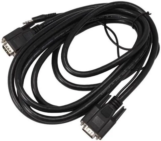 Alt view image 2 of 2 - Rosewill RCW-H9022 - 10-Foot VGA / SVGA Male to Male Cable with 3.5mm Stereo Audio Connector
