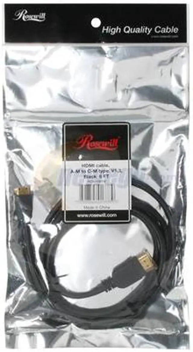 Alt view image 3 of 3 - Rosewill - HDMI to Mini-HDMI Cable - 6 FEET
