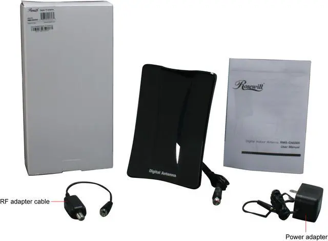 Alt view image 7 of 7 - Rosewill RMS-DA8300 Amplified Directional Digital TV Antenna - Indoor