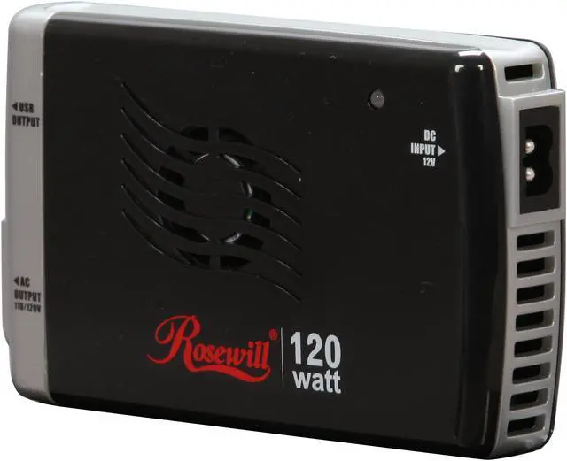 Main image of Rosewill RCP-511G 120W Auto/Air Slim Line Power Inverter with USB Port