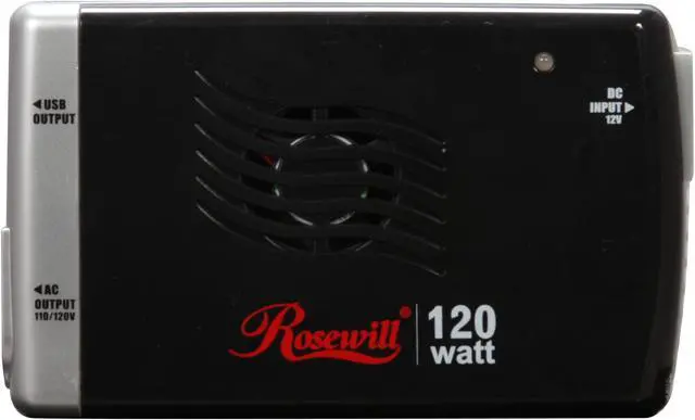 Alt view image 2 of 9 - Rosewill RCP-511G 120W Auto/Air Slim Line Power Inverter with USB Port