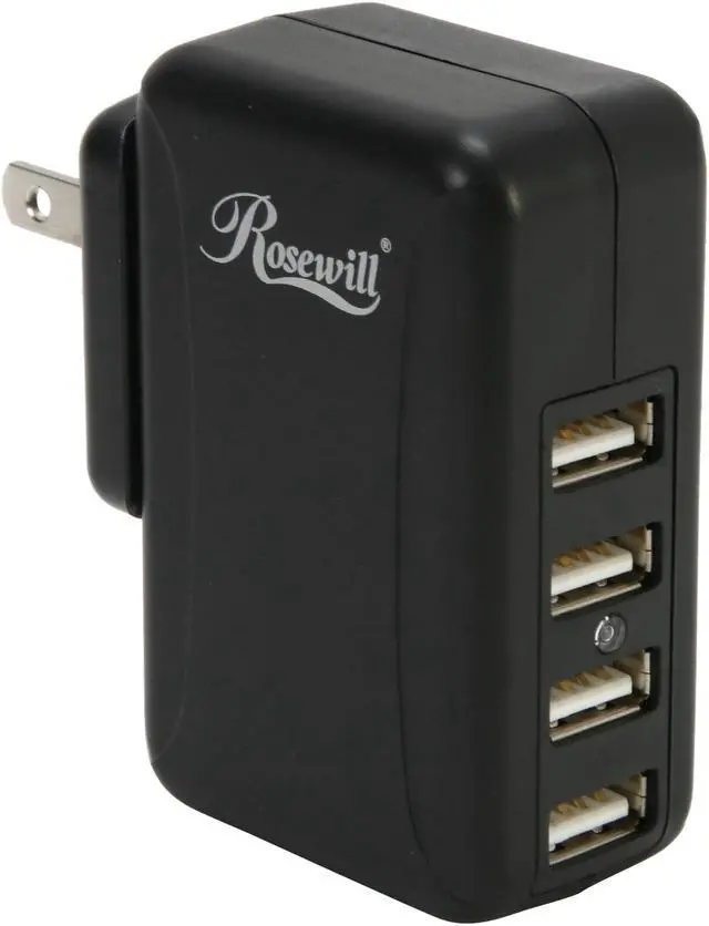 Main image of Rosewill 2 Amp 4 Port USB Wall Charger RUC-6180 for iPhone/iPod/iPad/MP3