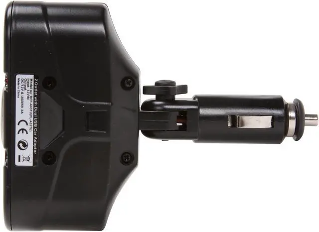 Alt view image 3 of 4 - Rosewill RCP-A03TU Dual Cigarette Outlet Adaptor with Dual USB Port at 2 Amp