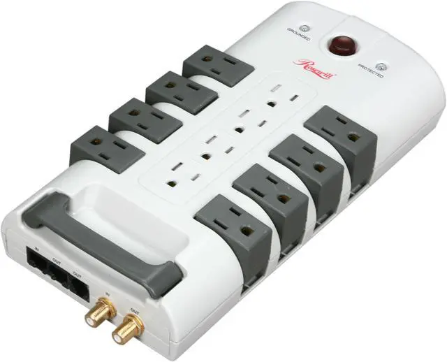 Main image of Rosewill RME-SCCYRB01 Premium 4320 Joules Power Surge Protector with RJ11 and Coax Protection