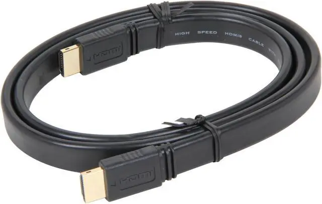 Alt view image 2 of 3 - HDMI Flat Cable (3.3 FEET) Supports Ethernet, High Speed, 3D and Audio Return (Newest Version) Rosewill - Pellucid HD Series
