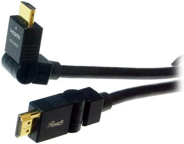 Alt view image 2 of 5 - Rosewill-Pellucid HD Series High Speed Swivel HDMI Cable with Ethernet (15 FEET)