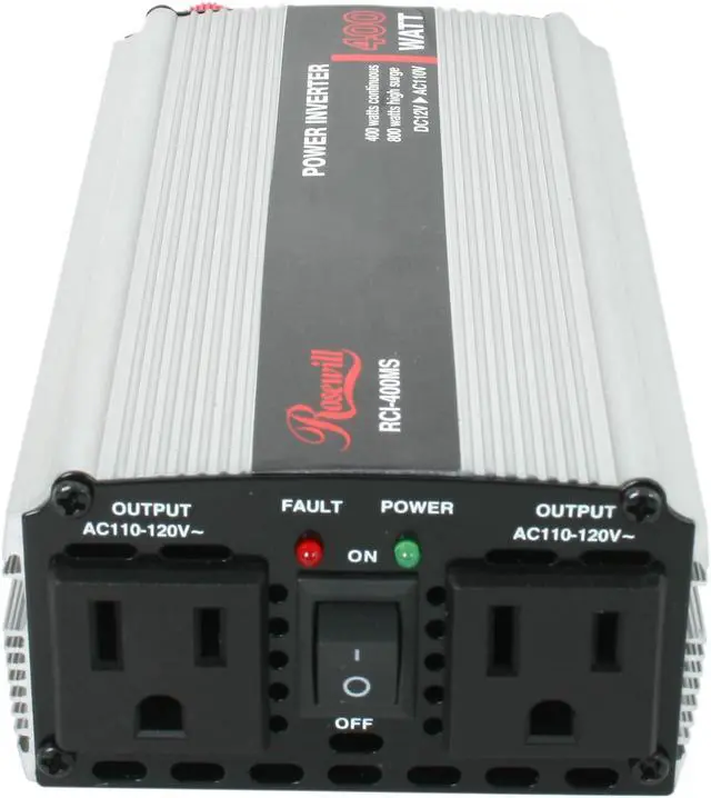 Alt view image 3 of 5 - Rosewill RCI-400MS – 400-Watt DC to AC Power Inverter with Power Protection and Alarm