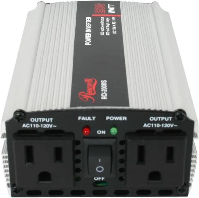 Alt view image 3 of 5 - Rosewill RCI-200MS - 200W DC To AC Power Inverter with Power Protection and Alarming