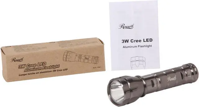 Alt view image 4 of 4 - Rosewill RLFL-11001 3W 220 Lumen Cree LED Aluminum Flashlight