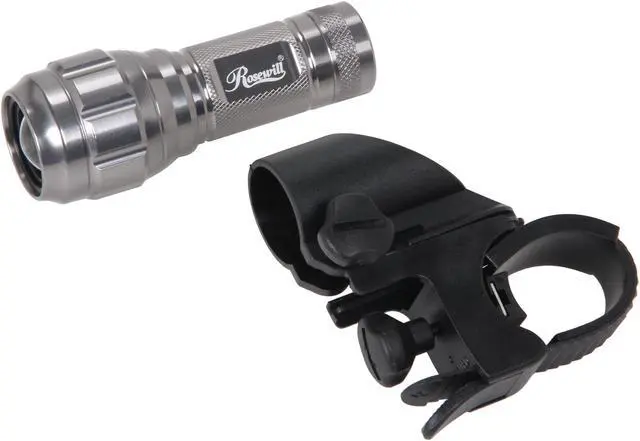 Alt view image 5 of 6 - Rosewill RLFL-11002 3W 220 Lumen Cree LED Aluminum Flashlight w/ Bicycle Bracket