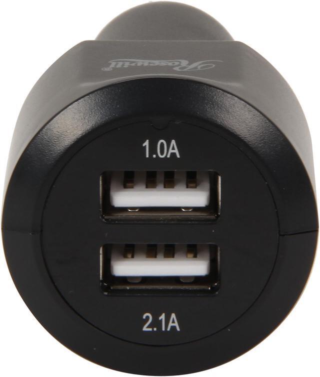 Alt view image 2 of 5 - Rosewill REPA-12001 - Black, 3.1A (2.1A + 1A) Dual USB Car Adapter / Fast Charger - Charges Your iPad, iPhone, iPod, Smartphone & MP3 / 4 Player