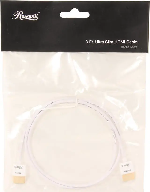 Alt view image 3 of 3 - Rosewill RCHD-12005 3 ft. Ultra Slim HDMI Cable