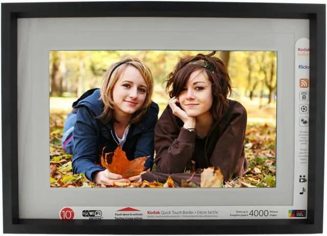 Alt view image 8 of 12 - Kodak EasyShare W1020 10.2" 800 x 480 Digital Photo Frame w/ Home Décor Kit