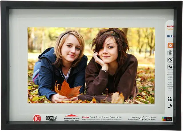 Alt view image 9 of 12 - Kodak EasyShare W1020 10.2" 800 x 480 Digital Photo Frame w/ Home Décor Kit