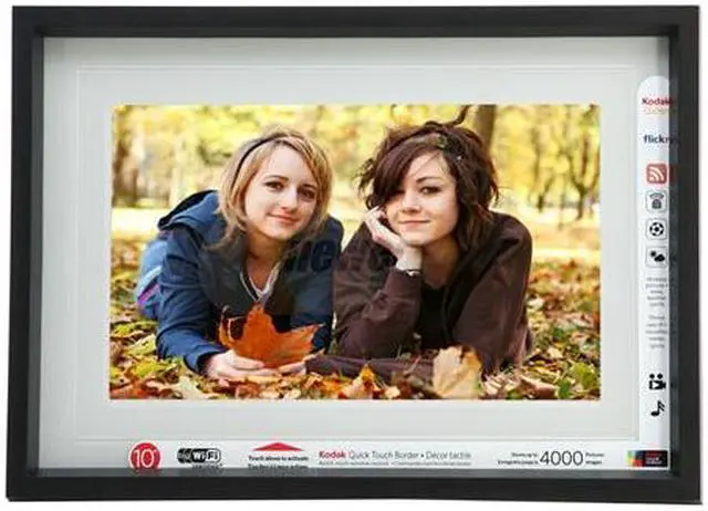 Alt view image 4 of 8 - Kodak EasyShare W1020 10.2" 800 x 480 Wireless Digital Photo Frame with Home Décor Kit