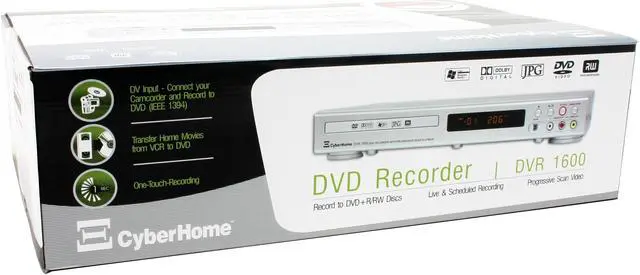 Alt view image 8 of 8 - CyberHome DVD Recorder CH-DVR1600