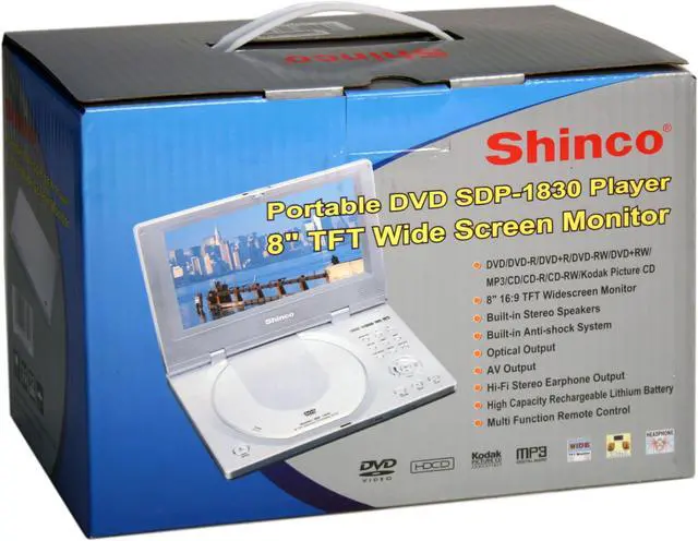 Alt view image 8 of 8 - Shinco SDP1830 Portable DVD Players W/ 8" 16:9 LCD