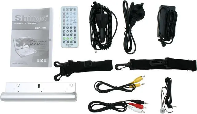 Alt view image 9 of 10 - Shinco SDP-1850 Portable DivX DVD Player w/ 8" LCD, 3-in-1 Card Reader & USB Jack