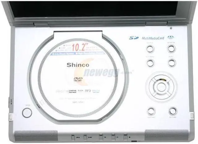 Alt view image 4 of 11 - Shinco SDP-1250 Portable MPEG4 DVD Player w/10.2" LCD,  3-in-1 Card Slot
