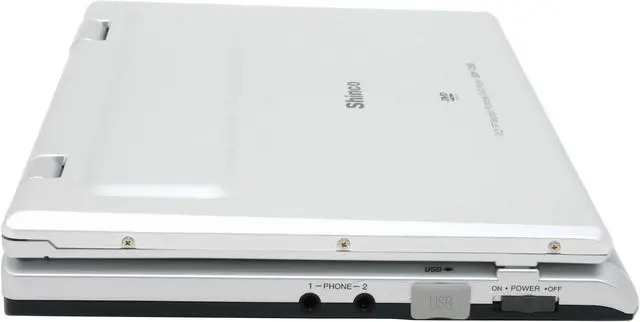 Alt view image 6 of 11 - Shinco SDP-1250 Portable MPEG4 DVD Player w/10.2" LCD,  3-in-1 Card Slot
