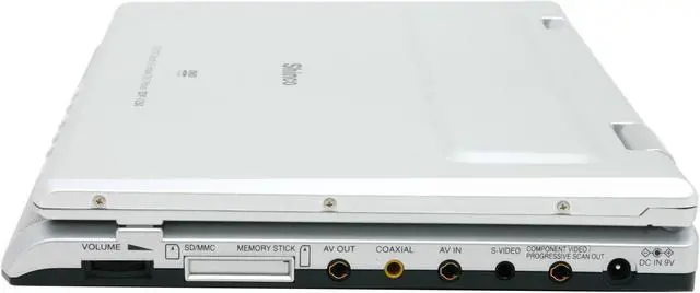 Alt view image 7 of 11 - Shinco SDP-1250 Portable MPEG4 DVD Player w/10.2" LCD,  3-in-1 Card Slot