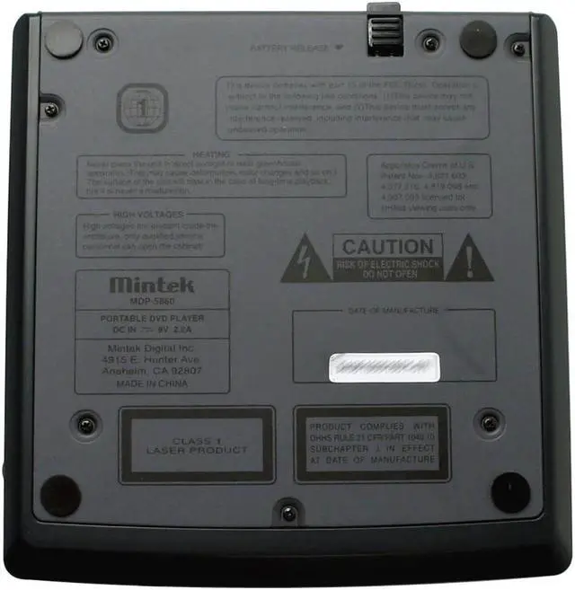 Alt view image 9 of 11 - Mintek MDP-5860 Portable DVD Player W/ 5" 4:3 LCD