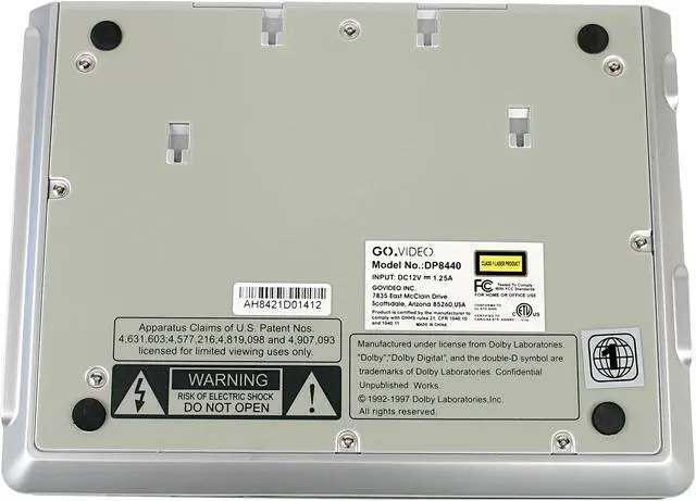 Alt view image 7 of 9 - GO VIDEO DP-8440 Portable DVD Player W/ 8.4" 16:9 LCD