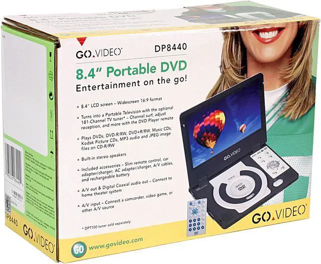 Alt view image 9 of 9 - GO VIDEO DP-8440 Portable DVD Player W/ 8.4" 16:9 LCD